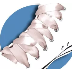 Lacets en satin nude pour vos chaussures