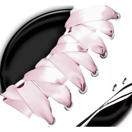 Lacets soyeux en satin rose pâle. pour vos chaussures