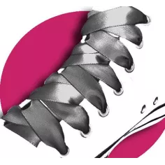 Lacets en satin gris ardoise pour vos chaussures