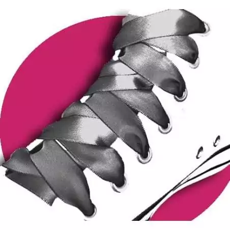 Lacets en satin gris ardoise pour vos chaussures