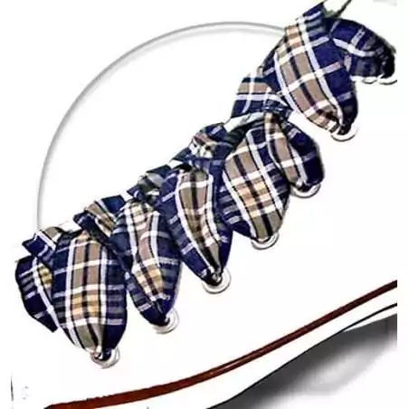 Lacets écossais bleus & mokas pour vos chaussures