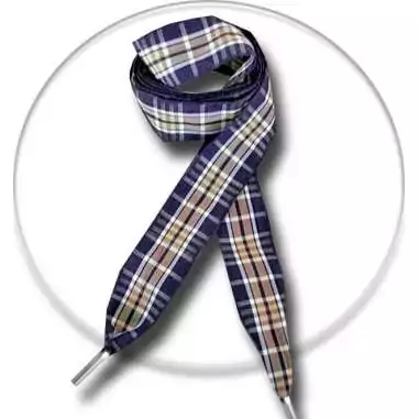 Lacets écossais bleus & mokas pour vos chaussures