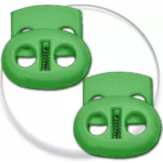 Stoppeurs plats verts pour vos lacets, capuches, sac..