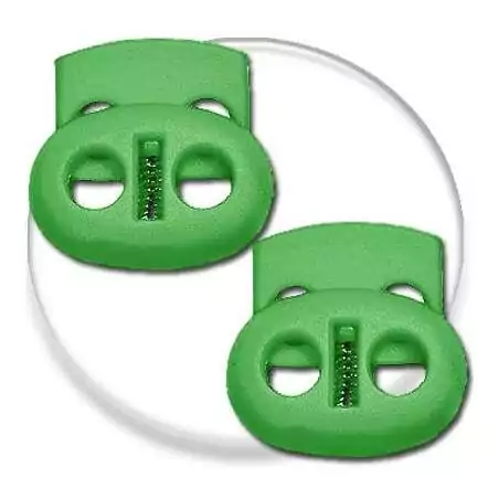 Stoppeurs plats verts pour vos lacets, capuches, sac..