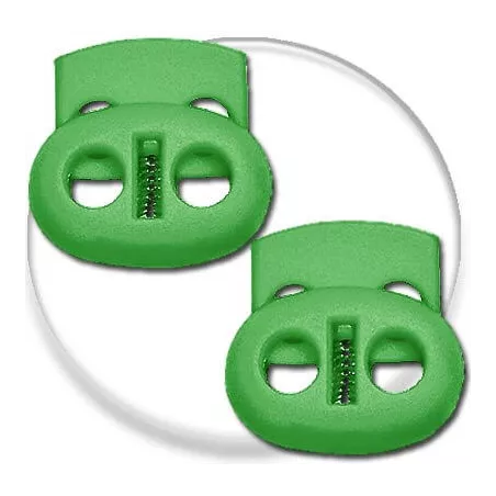 Stoppeurs plats verts pour vos lacets, capuches, sac..