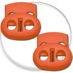 Stoppeurs plats oranges pour vos lacets, capuches, sacs...