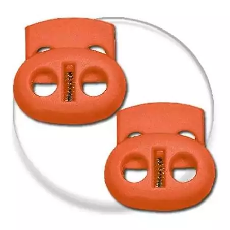 Stoppeurs plats oranges pour vos lacets, capuches, sacs...
