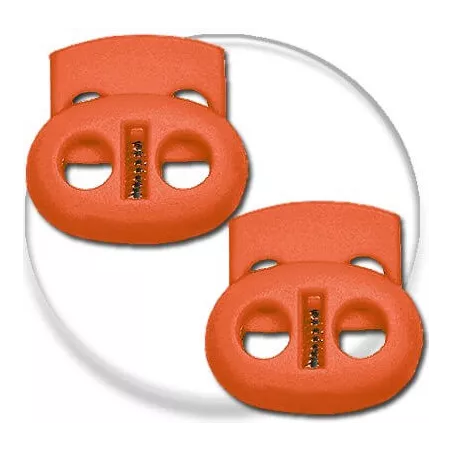 Stoppeurs plats oranges pour vos lacets, capuches, sacs...