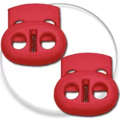 Stoppeurs plats rouges pour vos lacets, capuches, sac...