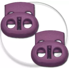 Stoppeurs plats violets pour vos lacets, capuches, sac...