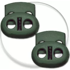 Stoppeurs plats vert kaki pour vos lacets, capuches, sacs...