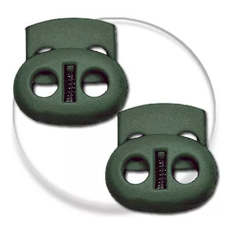 Stoppeurs plats vert kaki pour vos lacets, capuches, sacs...