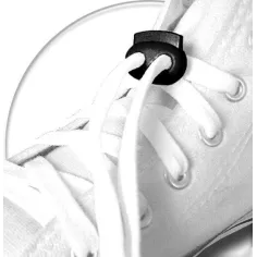 Stoppeurs plats noirs pour vos lacets, capuches, sac... 2