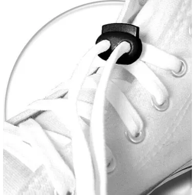 Stoppeurs plats noirs pour vos lacets, capuches, sac...