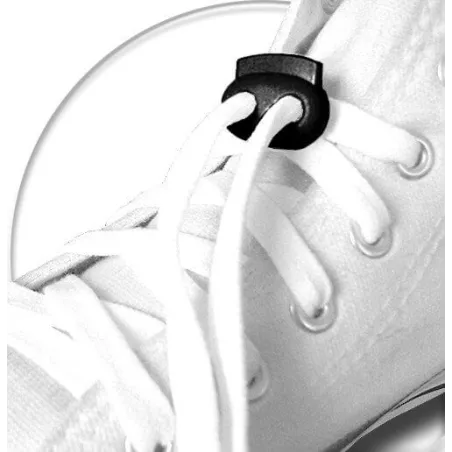 Stoppeurs plats noirs pour vos lacets, capuches, sac...