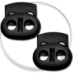 Stoppeurs plats noirs pour vos lacets, capuches, sac...