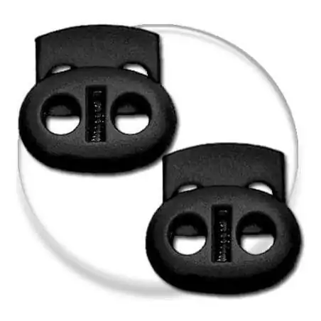 Stoppeurs plats noirs pour vos lacets, capuches, sac... Stoppeurs plats noirs pour vos lacets, capuches, sac...