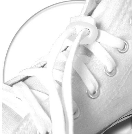 Stoppeurs plats blancs pour vos lacets, capuches, ...