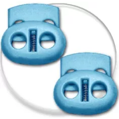 Bloqueurs stoppeurs plats bleus lagon de lacets de…