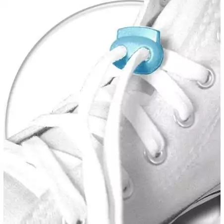 Stoppeurs plats bleu lagon pour vos lacets, capuches, sac...