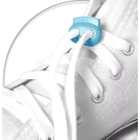 Bloqueurs stoppeurs plats bleus lagon de lacets de…