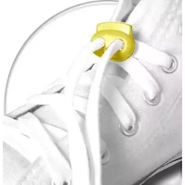 Stoppeurs plats jaunes pour vos lacets, capuches, sac...