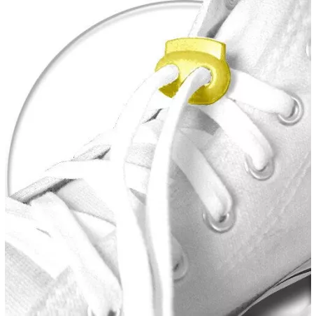 Stoppeurs plats jaunes pour vos lacets, capuches, sac...