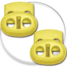 Stoppeurs plats jaunes pour vos lacets, capuches, sac...