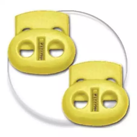 Stoppeurs plats jaunes pour vos lacets, capuches, sac... Stoppeurs plats jaunes pour vos lacets, capuches, sac...