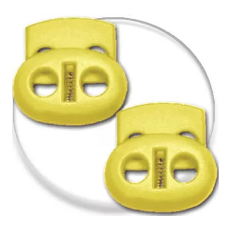 Stoppeurs plats jaunes pour vos lacets, capuches, sac...
