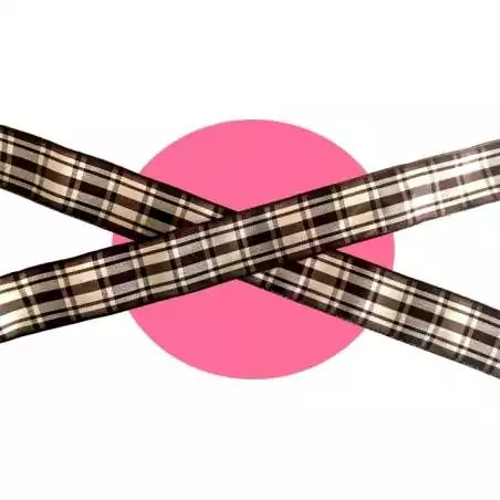 Lacets à carreaux marrons & beiges pour vos chaussures