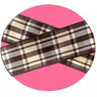 Lacets à carreaux marrons & beiges pour vos chaussures