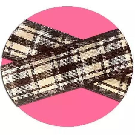 Lacets à carreaux marrons & beiges pour vos chaussures