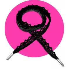 Lacets en crochet noir pour vos chaussures