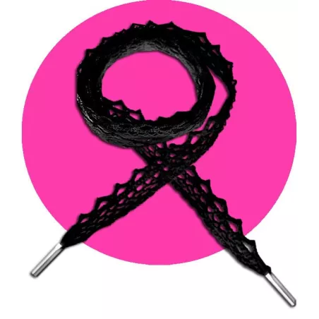 Lacets en crochet noir pour vos chaussures