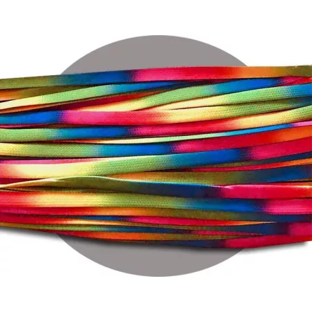 Lacets de chaussures multicolores tie dye motifs dégradé…