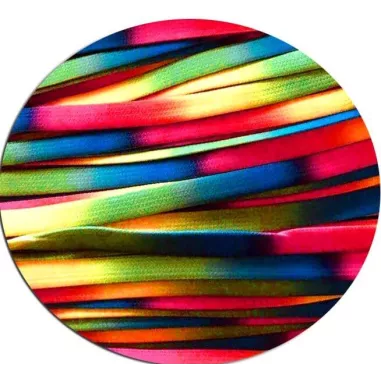 Lacets de chaussures multicolores tie dye motifs dégradé…
