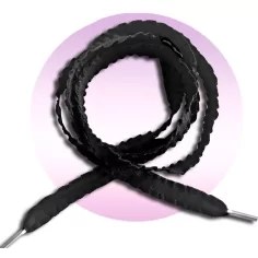 Lacets fins noirs froufrou pour vos chaussures 2