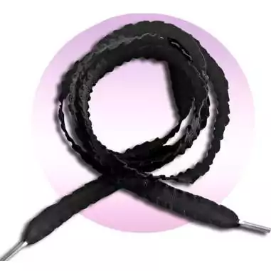 Lacets fins noirs froufrou pour vos chaussures