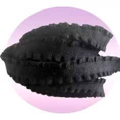 Lacets fins noirs froufrou pour vos chaussures