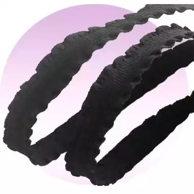 Lacets fins noirs froufrou pour vos chaussures