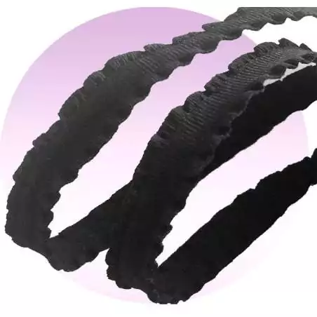 Lacets fins noirs froufrou pour vos chaussures Lacets fins noirs froufrou pour vos chaussures