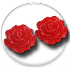 Décorations de lacets de chaussures fleur rose rouge.…