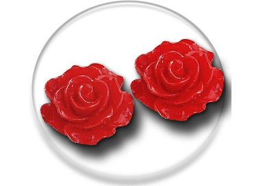 1 paire x ​décorations de lacets rose rouge