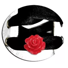 Décorations de lacets de chaussures fleur rose rouge.… 2