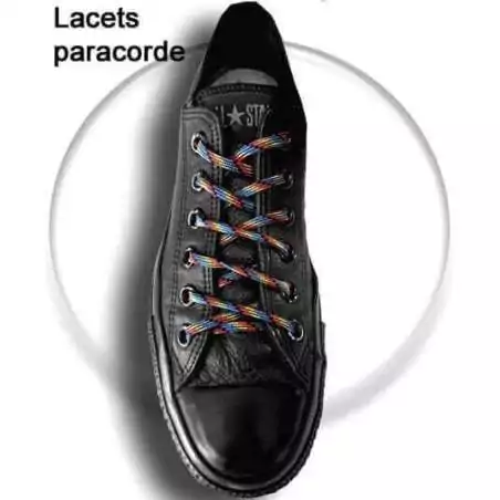 Lacets paracorde bicolores en marron et beige pour vos chaussures