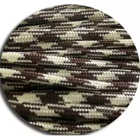 Lacets paracorde bicolores en marron et beige pour vos chaussures