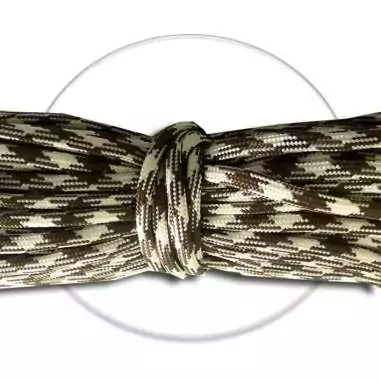 Lacets paracorde bicolores en marron et beige pour vos chaussures