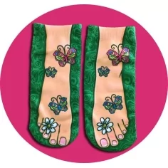 Socquettes enfant foot / papillons pour vos jolis pieds