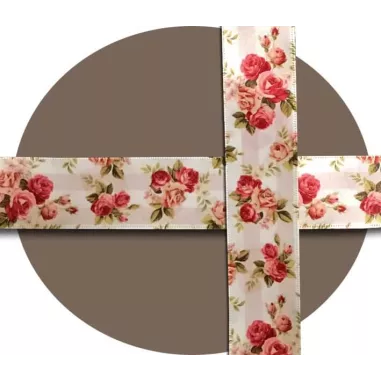 Lacets satin&nbsp;rétro&nbsp;fleuri : 2 largeurs pour vos chaussures